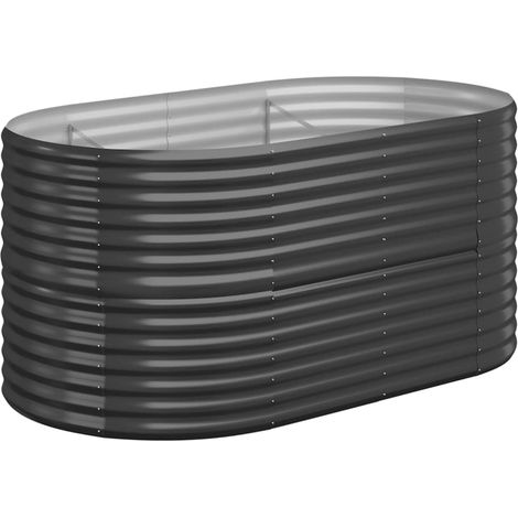 Fioriera rialzata per aiuole fioriere per terrazze giardino giardino acciaio verniciato a polvere antracite 020039480