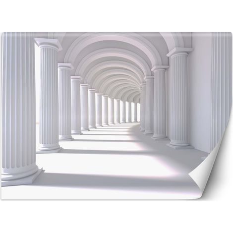 Carta Da Parati, Tunnel in bianco 3d - 300x210 (1/5)