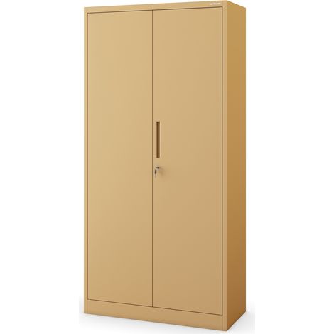 Armoire de service verrouillable DAWID, 900 x 1850 x 450 mm, Fresh Style: beige