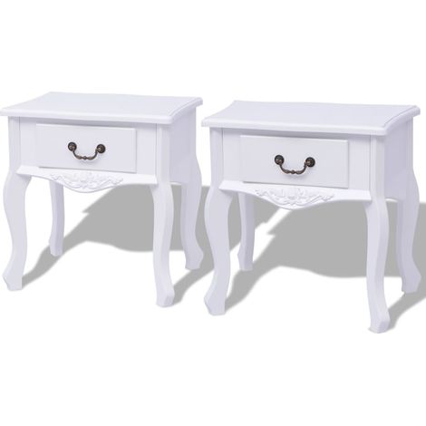 Mesitas de noche 2 unidades MDF blanca vidaXL