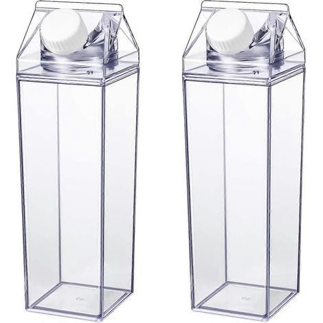 Bouteille d'eau transnte en carton, bouteille de jus en plastique sans BPA, bouteille écologique de 500 ml (1/5)