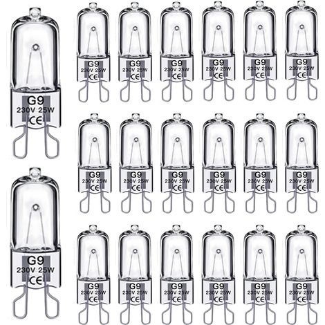 Packung mit 20 G9 25W Halogenlampen, 230V (1/5)
