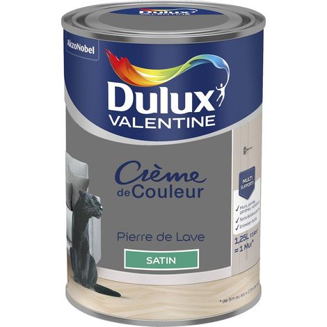 Peinture Crème De Couleur Satin Pierre de Lave 1,25 L - Dulux Valentine