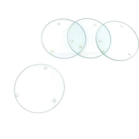 Glorex Sottobicchieri in vetro, multicolore, 10,3 x 10,3 x 2,3 cm, 4