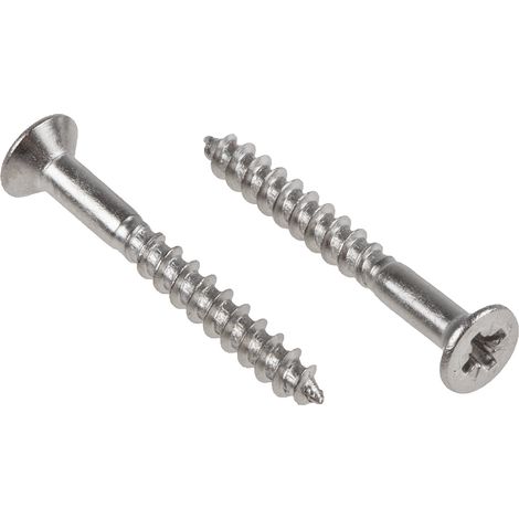 Vis à bois, 3mm, tête Fraisée 25mm, en Acier Inoxydable A2 304 ( Prix pour Sachet de 100 )