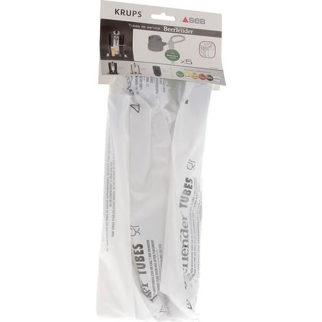 SEB – Lot de 5 tubes de service pour tireuse à bière Beertender – Préserve la qualité de la bière – Compatible avec Heineken, Pelforth, Affligem