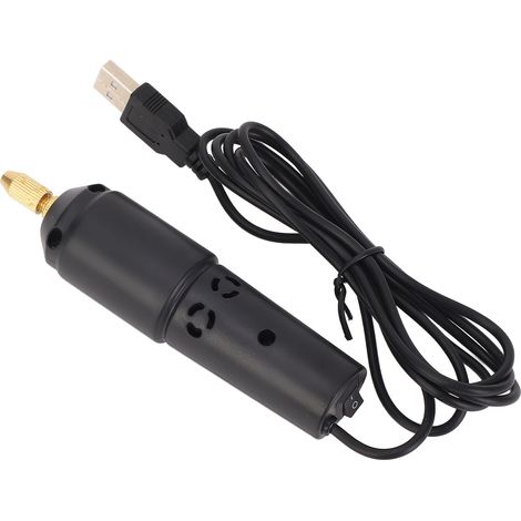 Mini perceuse électrique à main avec mandrin porte-meche USB 5V 2A pour perçage plastique résine bois bijoux artisanat (1/5)