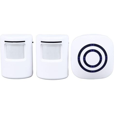 Sonnette de Bienvenue pour Porte d'entre, Rcepteur avec Dtecteur de Mouvement, Alarme de Porte Compacte pour Magasins (1/5)