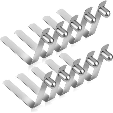 Lot de 10 Clips à Ressort - Acier Inoxydable - Pour Pagaie Kayak et Tente - Fixation Tube Télescopique - 3,7 cm (1/5)