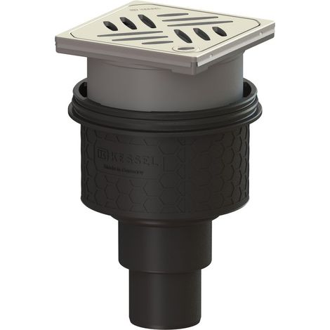-Boden-/Deckenablauf Ecoguss DN 50, senkrecht, Designrost (1/2)