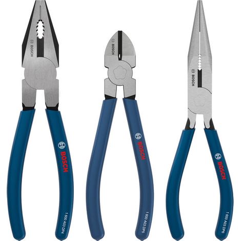 Bosch Zangen-Set, tauchbeschichtete, rutschfeste Griffe, 3-tlg. (1/5)