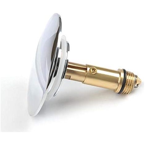 Bouchon de vidange de baignoire pour égouts de 43 mm de diamètre avec finition innovante en laiton et chrome à double joint (1/5)