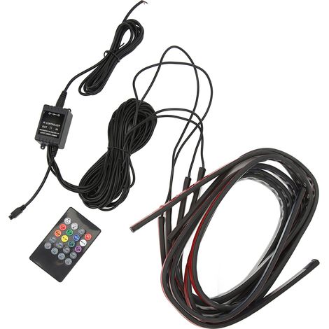 Bande lumineuse LED extérieure voiture 7 couleurs 6 modes clignotants IP68 étanche pare-chocs grille calandre éclairage d'ambiance (1/5)