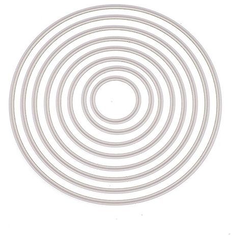 Runde Metallstanzformen für DIY-Scrapbooking, Kartenherstellung, Prägen von Papier und Kartendekoration (1/5)