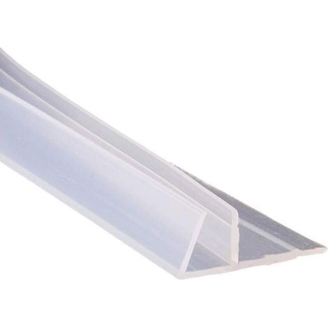 Türdichtung für Badezimmer, Duschkabine, gebogene Fensterdichtung, gerade Form oder Gummi, Glasbodendichtung, 8 mm, 78" F-Form, Spalt 0 bis 20 mm (100 cm) (1/4)