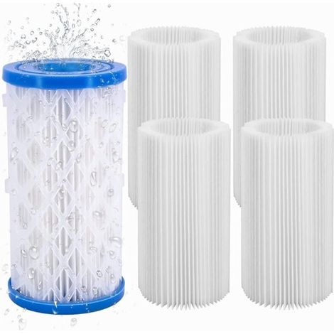 Cartouches filtrantes pour piscine - 5 pièces - Filtre spa - Cartouches filtrantes - Pour pompe filtrante Intex Bestway - Accessoires type A & C (1/4)