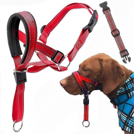 Filiyano-Licol pour chien avec sangle de sécurité, collier de tête pour chien avec bande réfléchissante, harnais de dressage réglable anti-traction S (1/5)