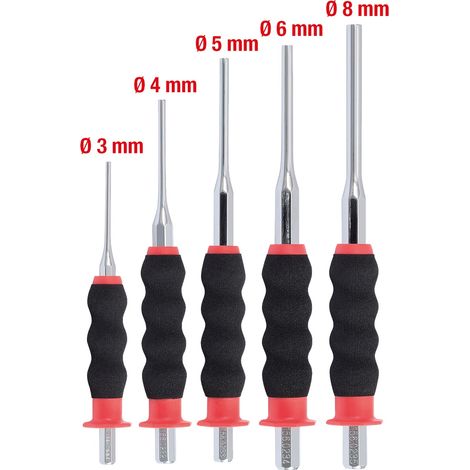 KS Tools Durchtreiber-Satz, CrMo, 5-tlg zylindrisch