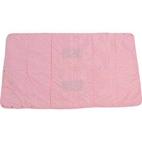 Elektrische Heizdecke, 3 Heizstufen, tragbar, waschbar, wiederverwendbar, faltbar, Baumwolle, für Reisen, rosa.