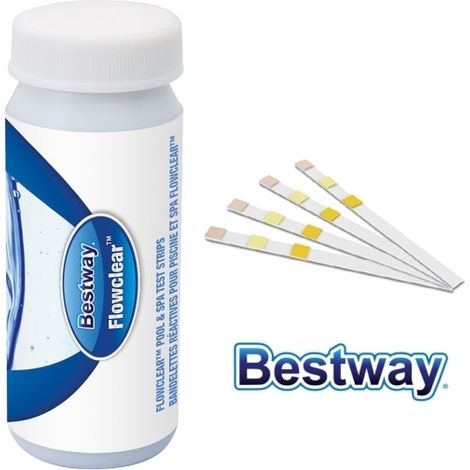 Strisce / Striscette test valori acqua piscine 3in1 cloro / ph / alcalinit� 50 strisce BestWay- 58142