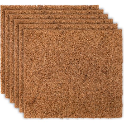 Esterilla de nido natural para gallinero – fibra de coco, 33 x 33 cm, 360/600 g, esterillas de puesta (6/10 piezas), comodidad y durabilidad. (1/5)