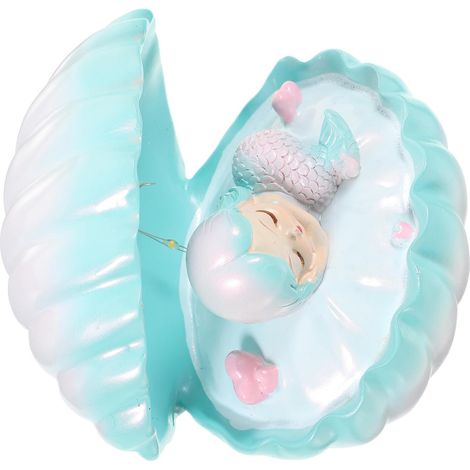 Veilleuse LED Coquillage Sirène Bleue Lampe de Chevet (1/5)