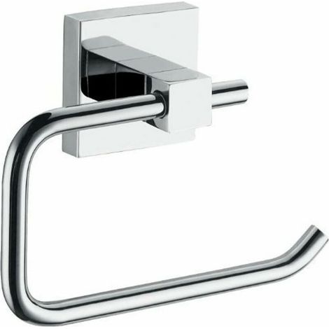 royaluxe - Porte Papier Toilette Acier Inoxydable Chrome Métal Poli Miroir Papier Toilette Accessoires, Distributeur De Papier Toilette Accessoires De Toilette Salle De Bains (Base Carrée) (1/5)