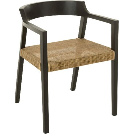 Chaise Design "Sungkai" 71cm Noir (1/5)