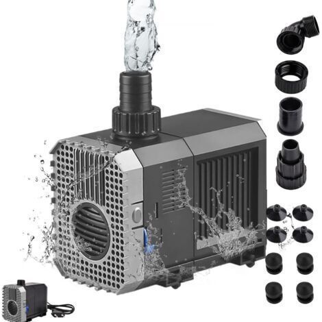 BUNTHAUS Pompe D'alimentation Pompe Eau Submersible Mini Pompe Aquarium 3000L/H Pompe de Bassin 55W Pompe Submersible Pompe à Eau Fontaine Pompe de Filtration pour Étang Fontaine Réservoir de Poissons (1/4)