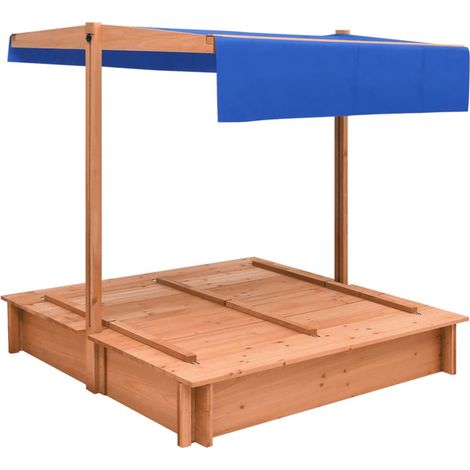 FIMEI Bac à sable avec toit Bois de sapin 112x112x112 cm (1/5)