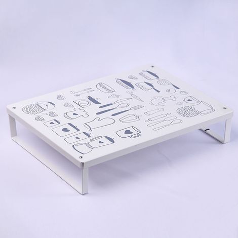 Support de plaque à induction, blanc, couvercle de cuisinière à gaz, étagère de base pour cuisine (1/4)