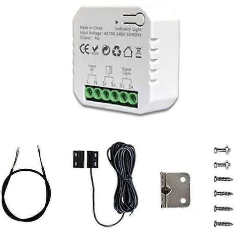 Contrôleur d'ouvre-porte de garage Tuya Smart Life WiFi avec capteur, application de contrôle à distance, compatible avec Alexa et Google Home, prise européenne (1/5)