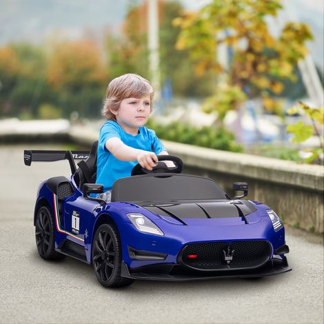 Elektro-Kinderauto 12V, lizenziert, Fernbedienung, stoßdämpfende Räder, Blau, 115x60x45 cm