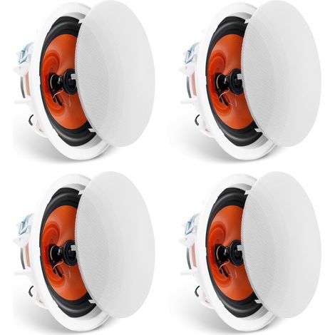 Haut-parleurs de plafond 20,3 cm mural encastré 100 W chaque 4PCS (1/5)