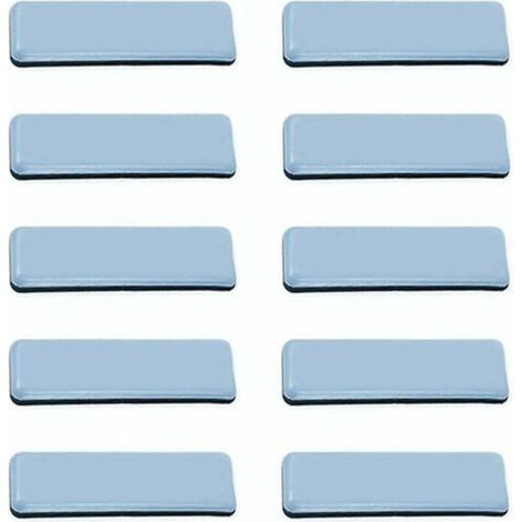 10-Piece Furniture Gliders, Self-Adhesive Teflon Furniture Gliders, Rectangular PTFE Furniture Protectors (1/5)