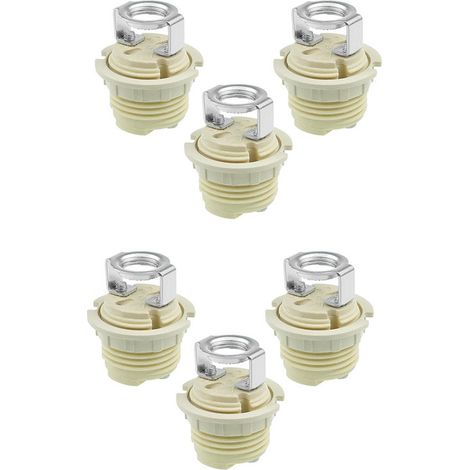 6er-Pack hochwertige G9-Lampenfassungen aus Keramik mit Gewinde – solider Ring, kompatibel mit Halogen-, LED- und CFL-Lampen, OUYLAF