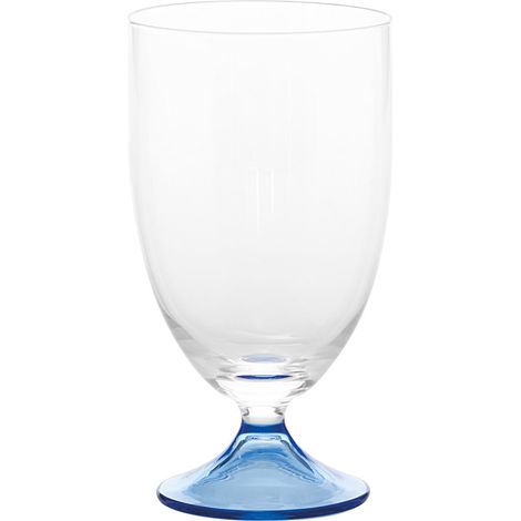 Zafferano Set 4 Calici Acqua Collezione Maestro Vetro Soda Lime Bluino, Design Veneziano Artigianale Soffiato a Mano Senza Gambo per Tavola