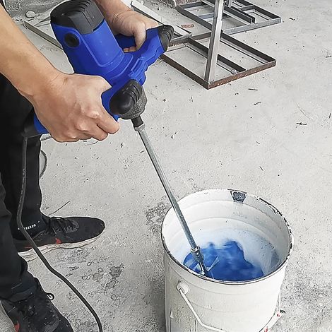 2600w mélangeur à palettes mélangeur à 6 vitesses réglable outil de mélange électrique M14 barre de mélange pour mortier enduit de ciment-Blue (1/5)