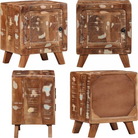 vidaXL Nachttisch 40x32x46 cm Altholz Massiv (1/5)
