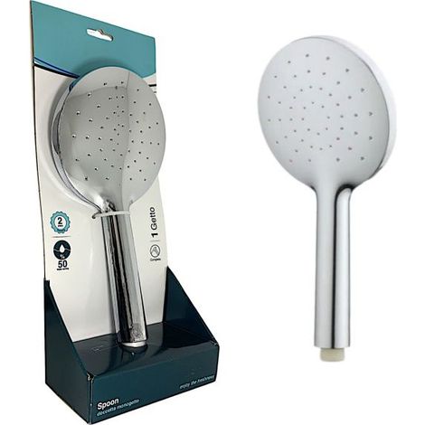 Doccino Doccetta Monogetto Rotondo Ø125mm in ABS Anticalcare Attacco 1/2" (1/2)