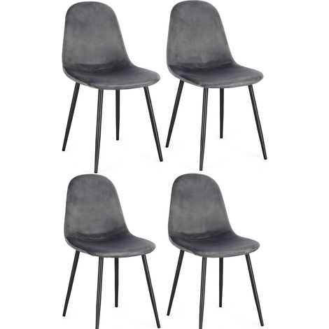 Chaise Bolzano Irida 44x53, métal gris - contreplaqué (1/5)