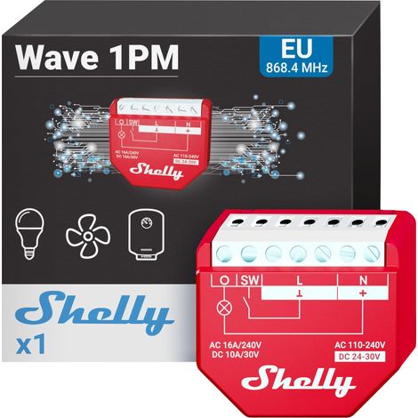 Shelly Shelly Qubino Wave 1PM Attuatore interruttore Z-Wave, Z-Wave+ (1/5)
