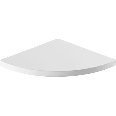 Étagère d'angle avec fixation invisible, 25 x 25 cm, MDF blanc (1/5)