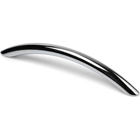 Asa de aluminio con acabado cromo brillo, dimensiones:146x11x26mm y entrepuntos:128mm - (1/5)