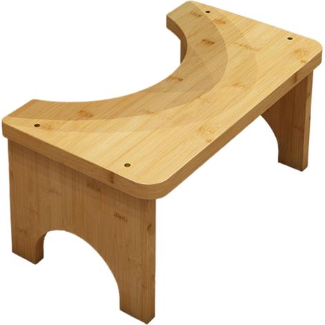 Marchepied Pour Toilettes Tabouret de Toilette en Bois Plateforme Anti-Dérapante Pour Toilettes Pour Personnes Âgées Et Domestique Salle De Bain Douche Camping Et Dortoir (1/5)