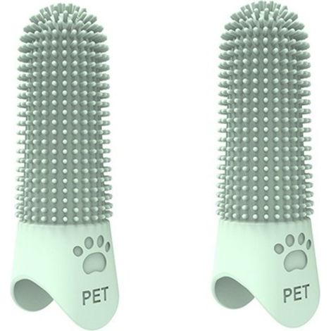 Longues Manchons de Brosse à Dents pour Animaux de Compagnie (Lot de 2) pour une Hygiène Bucco-Dentaire Efficace (1/5)