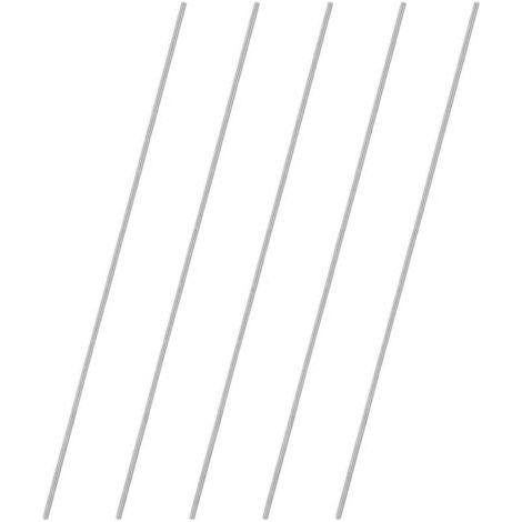 Lot de 5 tiges entièrement filetées, M5 x 400 mm, filetage à droite en acier inoxydable 304, pour boulons d'ancrage/pinces/étriers de fixation de meubles, vis à filetage métrique (1/5)