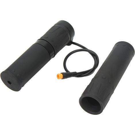 Manopola dell'acceleratore in gomma per bicicletta elettrica, sdoppiabile a mezza rotazione con guarnizione impermeabile per la riparazione, testa maschio a 3 pin. (1/5)