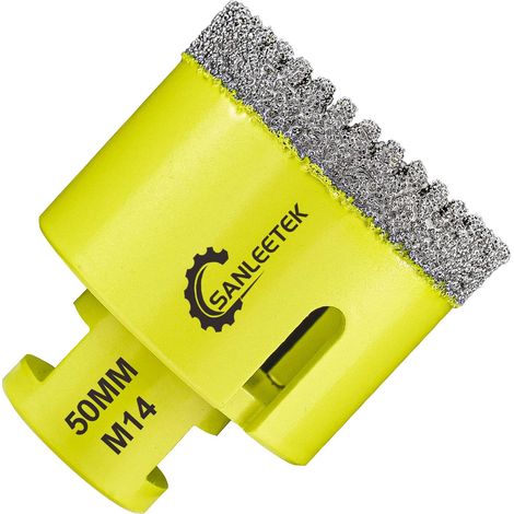 Foret Diamant Carrelage 50mm Brasé Sous Vide Dentelé Scie Cloche Diamant pour Céramique Porcelaine Marbre Granit Perçage à Sec M14 Filetage (1/5)