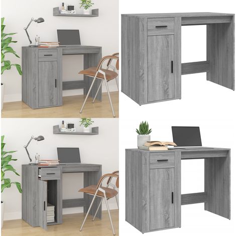Schreibtisch Grau Sonoma 100x49x75 cm Holzwerkstoff - Bürostuhl - Schreibtisch Grau - Home Office - Holzwerkstoffmöbel - Moderner Schreibtisch - Home & Living (1/5)